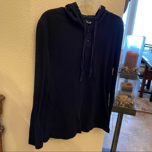 FOREIGN EXCHANGE Black Thermal Hoodie Long Sleeve Top Size Small - Picture 2 of 7